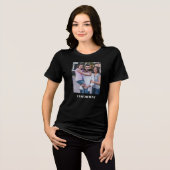 Aangepaste Foto Gepersonaliseerde Afbeeldingen Aan Tri-Blend Shirt (Voorkant volledig)