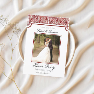 Aangepaste foto Gepersonaliseerde Arabische Henna  Kaart