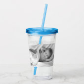 Aangepaste Foto Gepersonaliseerde Familie Baby Kin Acryl Drinkbeker (Achterkant)