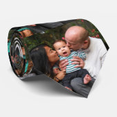 Aangepaste foto gepersonaliseerde familie stropdas (Opgerold)