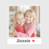 Aangepaste foto gepersonaliseerde foto vierkante s sticker (Vel)