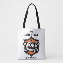 Aangepaste foto gepersonaliseerde functietitel en tote bag