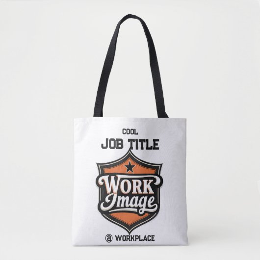 Aangepaste foto gepersonaliseerde functietitel en tote bag (Voorkant)