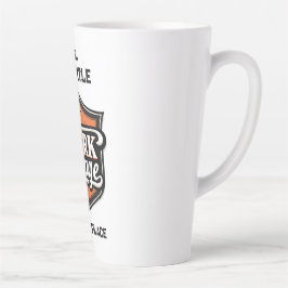 Aangepaste foto gepersonaliseerde functietitel & w latte mok