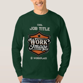 Aangepaste foto gepersonaliseerde functietitel & w t-shirt