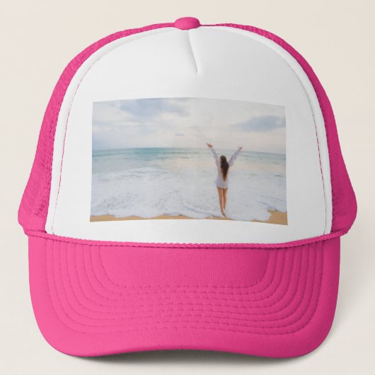 Aangepaste Foto Gepersonaliseerde Gift, Chique voo Trucker Pet (Voorkant)