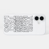 Aangepaste Foto Gepersonaliseerde Gift Telefoonhoe iPhone 16 Hoesje (Achterkant horizontaal)