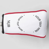 Aangepaste foto Gepersonaliseerde Golfer Monogram  Golfheadcover (Voorkant)