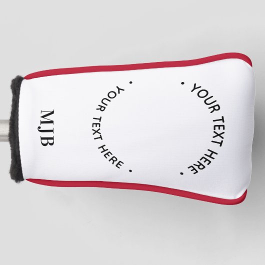 Aangepaste foto Gepersonaliseerde Golfer Monogram  Golfheadcover (Voorkant)