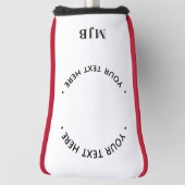 Aangepaste foto Gepersonaliseerde Golfer Monogram  Golfheadcover (Draai 90)