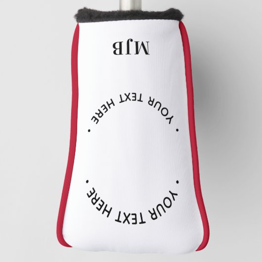 Aangepaste foto Gepersonaliseerde Golfer Monogram  Golfheadcover (Draai 90)