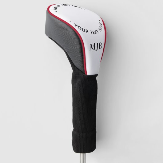 Aangepaste foto gepersonaliseerde Golfer Monogram  Golfheadcover (Schuin)