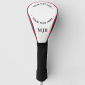 Aangepaste foto gepersonaliseerde Golfer Monogram Golfheadcover (Voorkant)