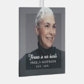 Aangepaste foto gepersonaliseerde herdenking Funer Glas Ornament (Voorkant Rechts)