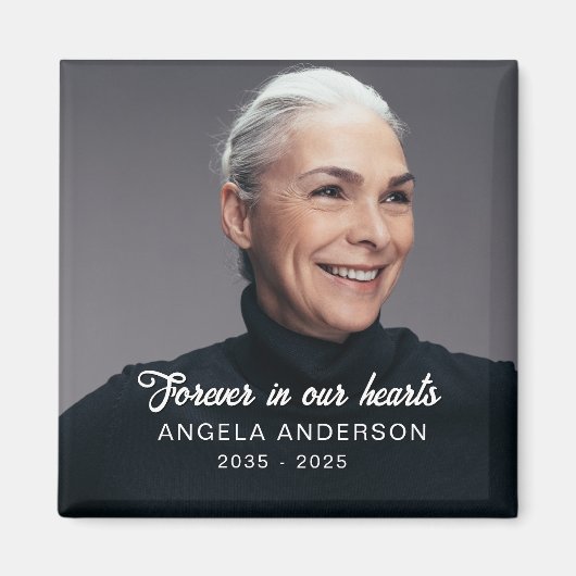 Aangepaste foto gepersonaliseerde herdenking Funer Magneet (Voorkant)