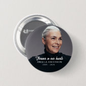 Aangepaste foto gepersonaliseerde herdenking Funer Ronde Button 5,7 Cm (Voorkant /achterkant)