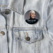 Aangepaste foto gepersonaliseerde herdenking Funer Ronde Button 5,7 Cm (In situ)