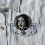 Aangepaste foto gepersonaliseerde herdenking Funer Ronde Button 7,6 Cm (In situ)