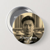 Aangepaste foto gepersonaliseerde herdenking Tribu Ronde Button 7,6 Cm (Voorkant /achterkant)