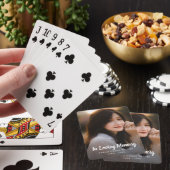 Aangepaste foto gepersonaliseerde herdenkingstribu pokerkaarten (Insitu)