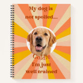 Aangepaste foto gepersonaliseerde Hondenliefhebber Notitieboek (Voorkant)