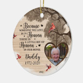 Aangepaste Foto Gepersonaliseerde Memorial Death M Keramisch Ornament (Links)