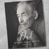 Aangepaste foto-gepersonaliseerde Memorial Father  Fleece Deken