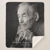 Aangepaste foto-gepersonaliseerde Memorial Father  Sherpa Deken (Voorkant)