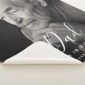 Aangepaste foto-gepersonaliseerde Memorial Father  Sherpa Deken (3/4)