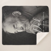 Aangepaste foto-gepersonaliseerde Memorial Father  Sherpa Deken (Voorkant (horizontaal))