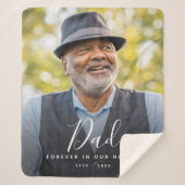 Aangepaste foto-gepersonaliseerde Memorial Father  Sherpa Deken (Voorkant)