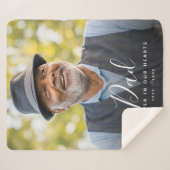 Aangepaste foto-gepersonaliseerde Memorial Father  Sherpa Deken (Voorkant (horizontaal))