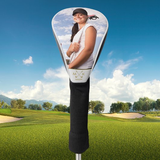 Aangepaste foto | Gepersonaliseerde Monogram Golf  Golfheadcover