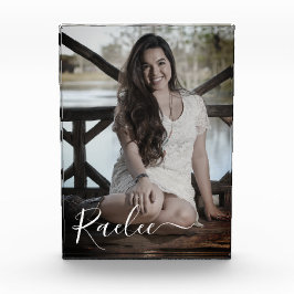 Aangepaste foto gepersonaliseerde naam Elegante aa