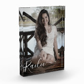 Aangepaste foto gepersonaliseerde naam Elegante aa (Links)