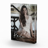 Aangepaste foto gepersonaliseerde naam Elegante aa (Rechts)