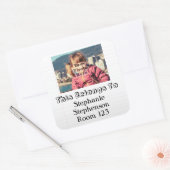 Aangepaste foto Gepersonaliseerde naam Kinder Scho Vierkante Sticker (Envelop)