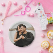 Aangepaste foto gepersonaliseerde paar Afbeelding Papieren Bordje (Feest)
