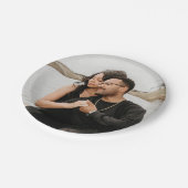 Aangepaste foto gepersonaliseerde paar Afbeelding Papieren Bordje (Gekanteld)