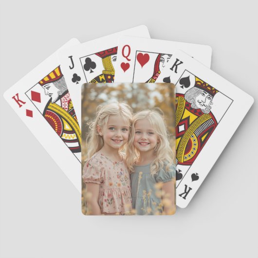 Aangepaste foto gepersonaliseerde pokerkaarten (Achterkant)