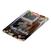 Aangepaste foto gepersonaliseerde script verjaarda magneet (Linkerzijde)