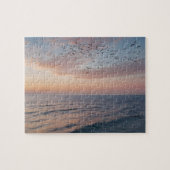 Aangepaste foto gepersonaliseerde Sunset Beach Wav Legpuzzel (Horizontaal)