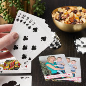 Aangepaste foto gepersonaliseerde tekst familie mo pokerkaarten (Insitu)