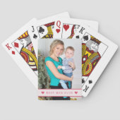 Aangepaste foto gepersonaliseerde tekst familie mo pokerkaarten (Achterkant)