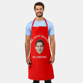 Aangepaste foto gepersonaliseerde tekst Her Him Wo Schort (Gedragen)