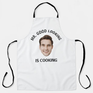 Aangepaste foto gepersonaliseerde tekst Her Him Wo Schort