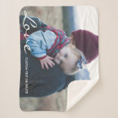 Aangepaste foto gepersonaliseerde tekst Moderne li Sherpa Deken (Voorkant)