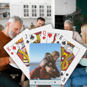 Aangepaste foto-gepersonaliseerde tekstfamilie mod pokerkaarten