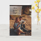 Aangepaste foto gepersonaliseerde trouwerij felici kaart (Gele Bloem)