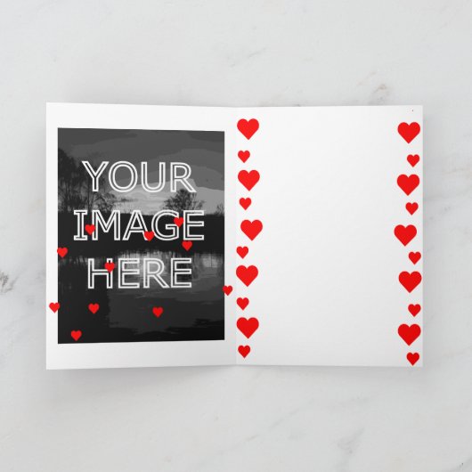 Aangepaste Foto Gepersonaliseerde Valentijnse Kaar Kaart (Binnen)